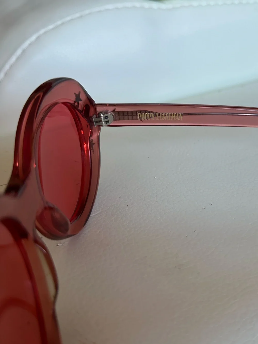 Poppy Lissiman ‘dakota’ in strawberry 🍓 round pink clear + gold star accents